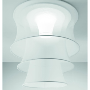 Axo Light Euler GMP, stropní svítidlo z bílého textilu, 4x42W stmívatelné zářivky, výška 135cm, prům.150cm