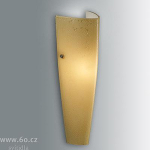 Fabas Dedalo, ambrové nástěnné svítidlo do koupelny, 1x60W, výška 36cm, IP44
