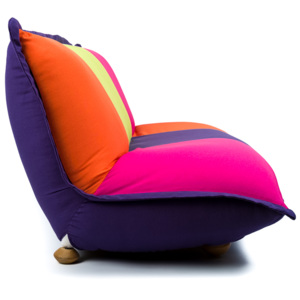 Dětská sedačka - 3-sedák fialová/mix barev