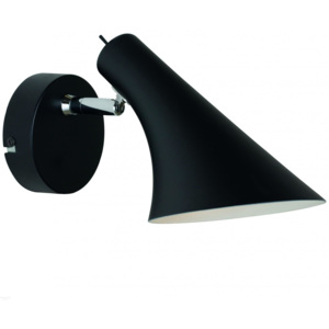Nordlux Vanila, nástěnná lampa v severském stylu, 1x40W, černá, 17cm