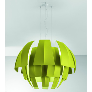 Axo Light Plumage SP 180, závěsné designové svítidlo ze zeleného textilu, 6x70W, prům. 180cm