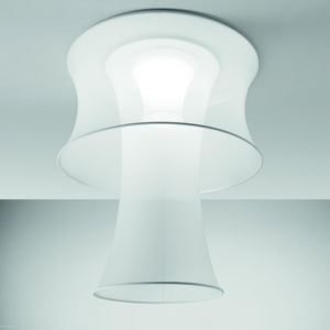 Axo Light Euler GP, stropní svítidlo z bílého textilu, 4x42W stmívatelné zářivky, výška 135cm, prům.150cm