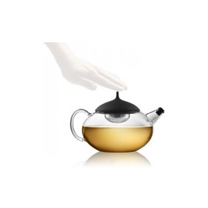 Skleněná čajová konvice 1l, černá