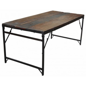 Industrial style, Jídelní stůl z původního starého dřeva 79 x182 x91 cm (79)