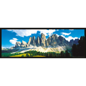 Plakát, Obraz - Itálie - Dolomity, Saas Rigais západ slunce, (97,5 x 34,5 cm)