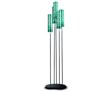 Slamp Dimple Penta, smaragdová stojací lampa, 5x8W LED, E27, výška 172cm