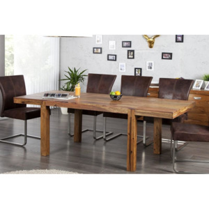 Magnus living Rozkládací jídelní stůl LAGOS 120-200 cm JS101PA-P, hnědá, masív - dřevo palisandr, 120-200 x 80 x 75