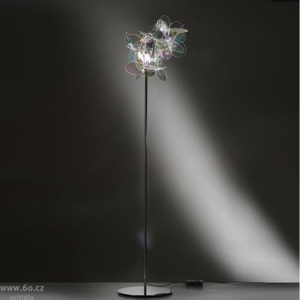 Slamp Mille Bolle, designová stojací lampa v duhových barvách, 1x75W, výška: 165cm