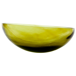 Skleněná mísa, olivová
