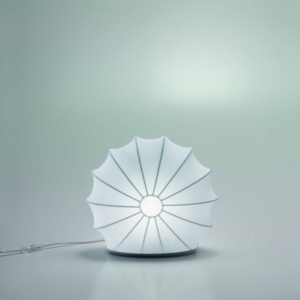 AxoLight Muse, designová lampička z bílého textilu, 1x42W, výška 29cm