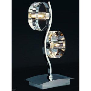 Mantra Alfa 0427, stolní lampa 2x60W, chrom a čiré sklo, 34cm man 0427