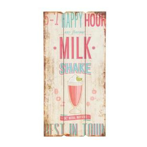 Nástěnná dřevěná dekorace - Milk Shake