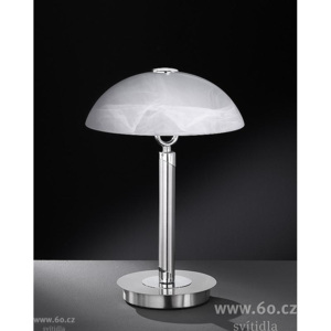 Wofi Bristol 111, stolní lampa, 2x40W, matný nikl, dotykový vypínač, výška 37cm wof 8111.02.64.0510