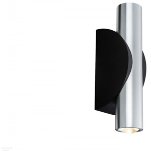 Paulmann 2 Flame LED, nástěnné venkovní svítidlo v kombinaci černé a broušeného hliníku, 2x1W LED, výška 24cm, IP44