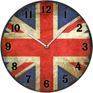 Skleněné hodiny UK, 30 cm