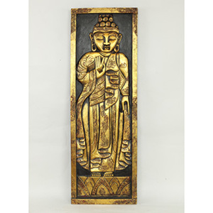 Panel Buddha dřevořezba