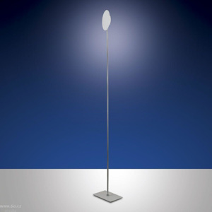 Fabas Fullmoon, bílá stojací lampa pro nepřímé osvětlení, 12W LED, výška 176cm
