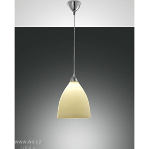Fabas Provenza 2907, závěsné svítidlo, 1x60W, kov, žluté stínítko, průměr 20cm