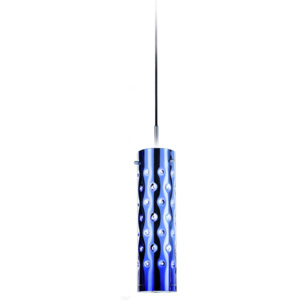 Slamp Dimple, modré závěsné svítidlo, 8W LED, E27, prům. 9cm