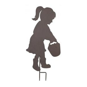 Zahradní dekorace holčička s košíkem