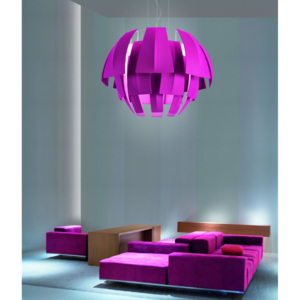 Axo Light Plumage SP 180, závěsné designové svítidlo z fialového textilu, 6x70W, prům. 180cm