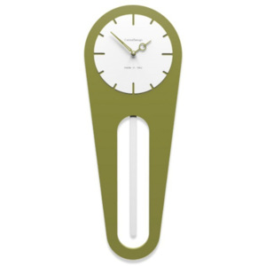 CalleaDesign 11-001 zelená oliva-54 59cm nástěnné hodiny