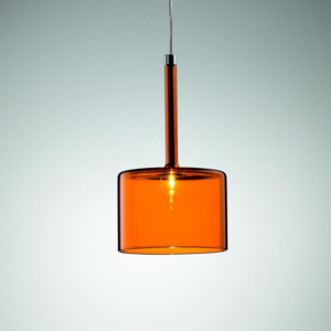 Axo Light Spillray G, závěsné svítidlo z oranžového skla, 1x20W, prům. 14cm