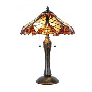 Tiffany stolní lampa Podzimní květ (Ø 47*60 cm výška)