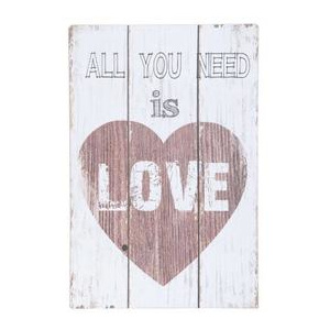 Nástěnná dřevěná dekorativní cedule All you need is Love (Beatles)