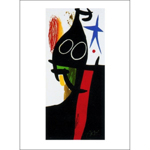 Obraz, Reprodukce - Saracen s modrou hvězdou, Joan Miró, (60 x 80 cm)