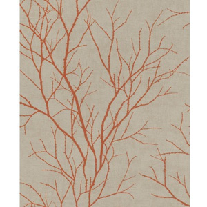 Vliesová tapeta, RASCH, 455946, květinový, krémovo-oranžová