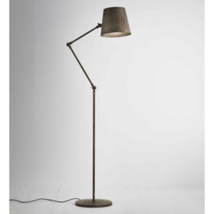 Il Fanale Reporter, stojací lampa s nastavitelným ramenem, 1x46W, mosaz, výška 112-206cm