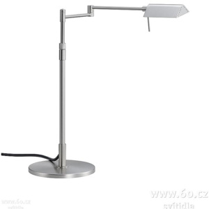 Knapstein 61.602.05, stolní lampa v matném niklu s dotykovým stmívačem, 2x3,5W LED, výška: 47cm
