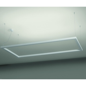 Axolight Framework, bílé závěsné svítidlo pro nepřímé osvětlení, 2x54W T5 trubice stmívatelné, 127x127cm