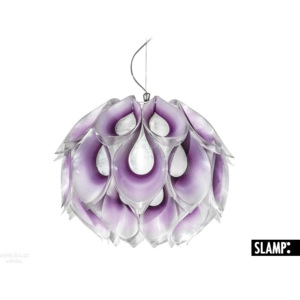 Slamp Flora small, závěsná exotická rostlina s fialovými lístky, 1x20W, prům. 36cm