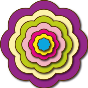Vliesová fototapeta Dimex Fialovozelená květina L-361 | 220x220 cm