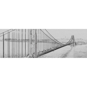Vliesová fototapeta Dimex Golden Gate černobílá malba M-301 | 330x110 cm