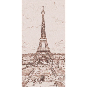 Vliesová fototapeta na zeď Paris paint brown S, rozměry 220 x 110 cm