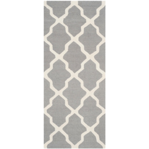 Vlněný koberec Ava 76x182 cm, šedý