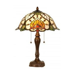 Tiffany stolní lampa Orientální zahrada (Ø 40*50 cm výška)