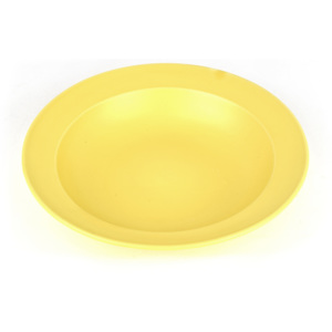Hluboký talíř s širokým okrajem 21,5 x 4,5 cm žlutý