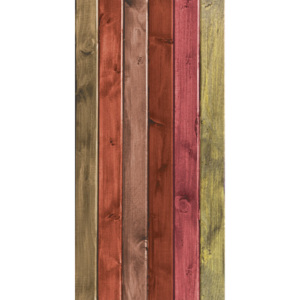 Vliesová fototapeta Dimex Dřevěný plot červený S-141 | 110x220 cm