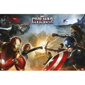 Plakát, Obraz - Captain America: Občanská válka - Teams, (91,5 x 61 cm)