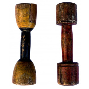 Industrial style, Dřevěné činky 21 x6 cm (1206)