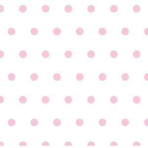 Tapety Dots White/Pink 5 cm
