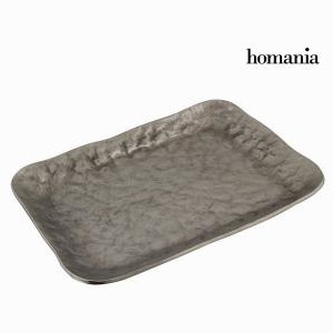 Dekorativní čtvercová hliníková mísa - stříbrná - new york kolekce by homania