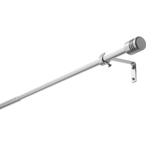 Záclonová tyč válec, stříbrná, Ø 16 mm, vytahovací 200-300 cm