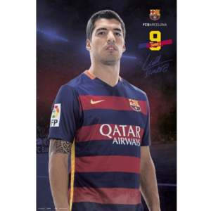 Plakát, Obraz - FC Barcelona - Suarez pose 2015/2016, (61 x 91,5 cm)