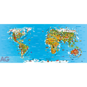 Fototapeta AG Mapa světa FTH0931 | 202x90 cm