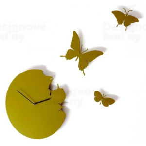 Diamantini&Domeniconi Butterfly green 40cm nástěnné hodiny